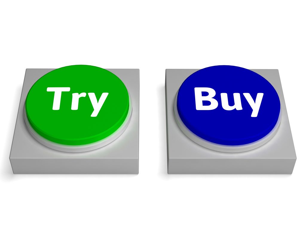 Try Buy Buttons Showing Trying Or Buying